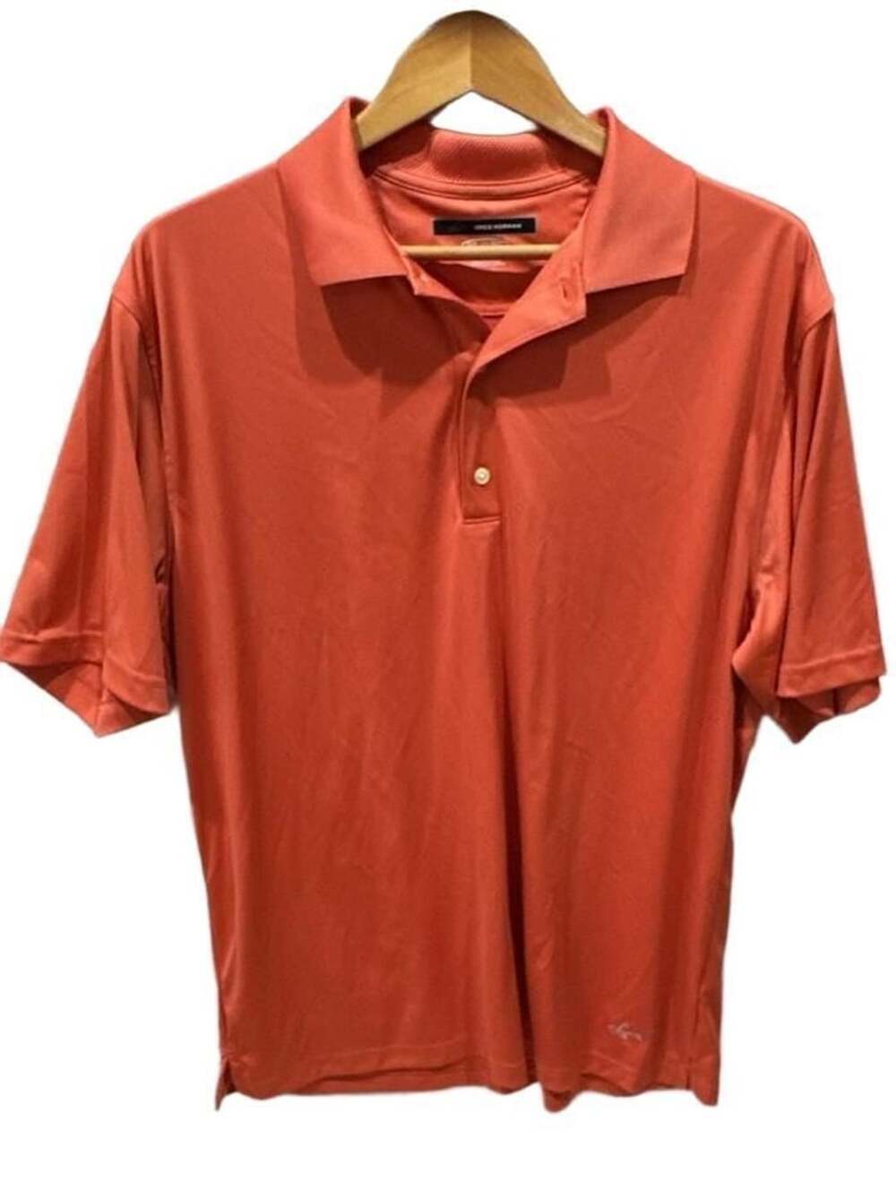 Greg Norman Playdry Polo Size L Coral Red Golf Shirt